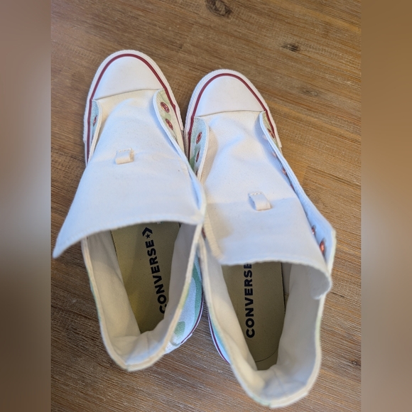 CONVERSE Chuck Taylor Hi Top Custom Strawberry Cow Patch size 10.5W 8.5M - Picture 10 of 11